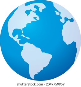 An illustrated view of the earth from space.
