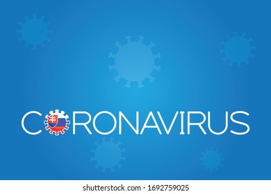 Illustrated Virus Flag for the Country of  Slovakia