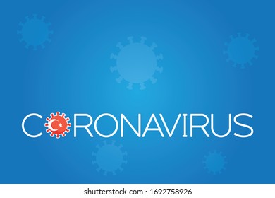 Illustrated Virus Flag for the Country of  Turkey