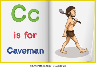Illustrated voabulary learning sheet in a book