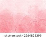 An illustrated watercolor pink pastel flowery background. Place for text.