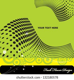 Illustrated wave dotted design