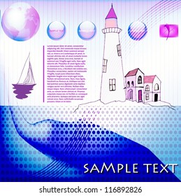 illustrated web template for winter - vector illustration