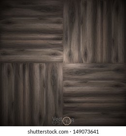 Illustrated wood parquet texture. Vector illustration. Eps 10.