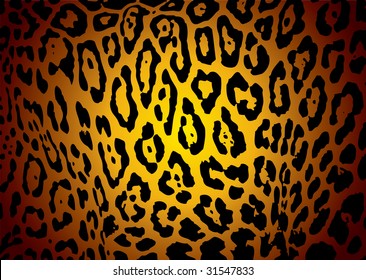 illustrated yellow and black jaguar skin background with camouflage effect