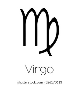 Illustrated Zodiac Symbol Virgo Stock Vector (Royalty Free) 326170613 ...