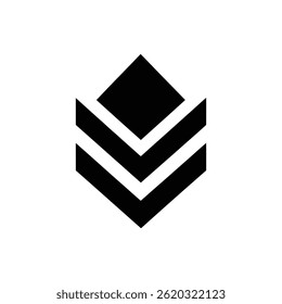 Illustrates an abstract chevron arrow pattern with three rows of lines in a clean design on a transparent background. Modern and simple, great for creative projects. - Powered by Shutterstock - Get 15% off with code: PIKWIZARD15