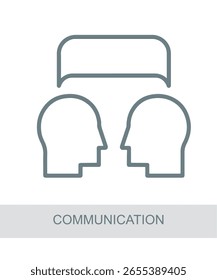 Illustrates the exchange of information through speaking, listening, or writing.