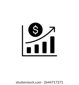 Illustrates financial growth, showing an upward trend in profit and revenue