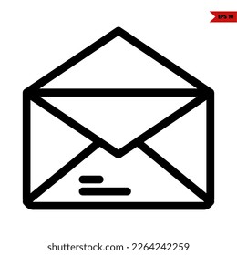 illustrati of mail line icon