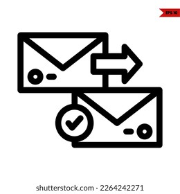 illustrati of mail line icon