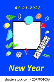 Illustrati sobre el gráfico vectorial de Año Nuevo 2022 perfecto para Diseño Gráfico, Plantilla, Carteles, Banners, etc.