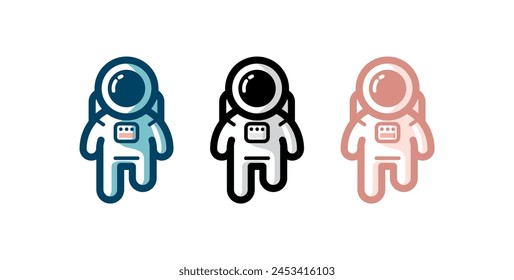 Illustratiion Vector Graphic of 
cute astronaut vector with a pastel color palette