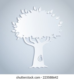 illustratiion of a white paper tree