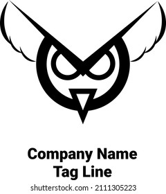 Illustration der einfachen Logo-Gesicht von Owl perfekt für Ihr Unternehmen Start-up oder Club Owl Lover