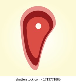 ilustrativo vector gráfico de carne plana