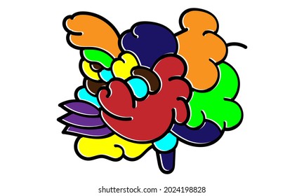 illustratin vector graphic of abstract doodle