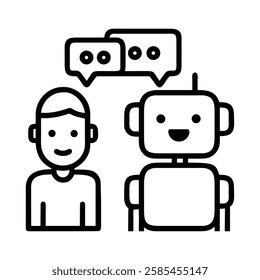 Illustrating communication between AI and Human