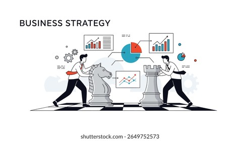 Illustrating the core concepts of business strategy and market competition through a chess game analogy