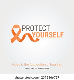 Illustrating Hope. Vector Background Skin Cancer Drive