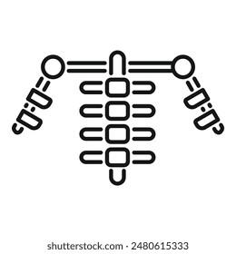 Illustrating the human skeletal system, including vertebrae, discs, and connecting bones