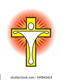 Illustrating jesus on cross