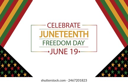 Illustrating Juneteenth Freedom Day A Flag Tribute on June 19th