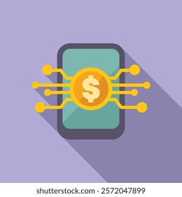 Illustrating the seamless integration of mobile technology and financial transactions