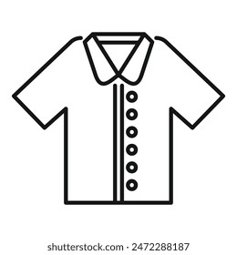 Illustrating a simple collared shirt for men with buttons down the front