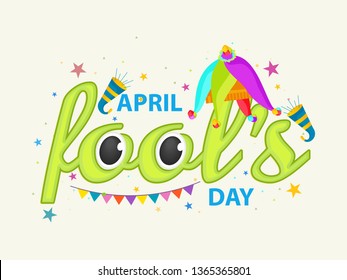 Illustration Of 1 April Happy Fools' Day Celebration Background.