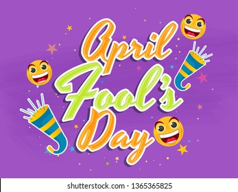 Illustration Of 1 April Happy Fools' Day Celebration Background.