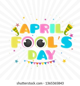 Illustration Of 1 April Happy Fools' Day Celebration Background.