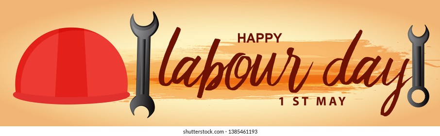 Illustration Of 1 May International Labour Day Background.