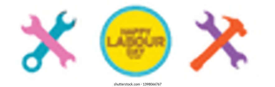Illustration Of 1 May International Labour Day Background.