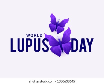 Illustration Of 10 May World Lupus Day Background.