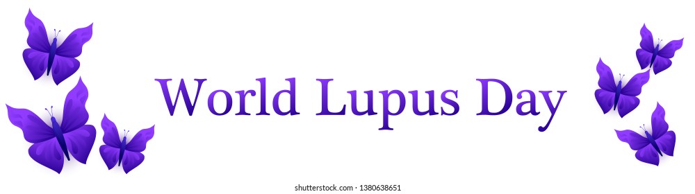 Illustration Of 10 May World Lupus Day Background.