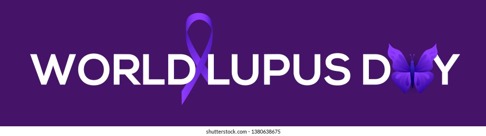 Illustration Of 10 May World Lupus Day Background.