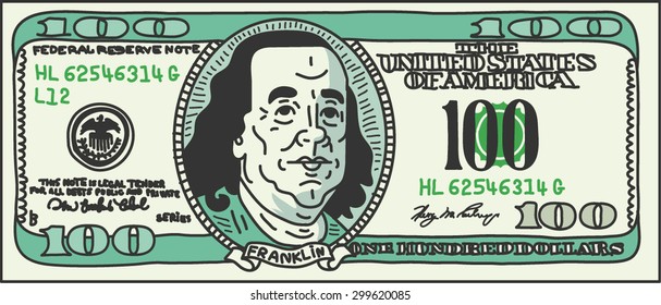 100 Dollar Notes and Coins - Vectorjunky - Free Vectors, Icons, Logos ...