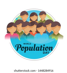 Illustration Of 11th July World Population Day Background.