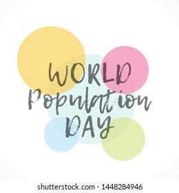 Illustration Of 11th July World Population Day Background.