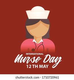Illustration Of 12 May International Nurse Day Background.