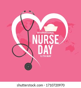 Illustration Of 12 May International Nurse Day Background.