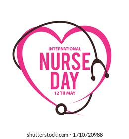 Illustration Of 12 May International Nurse Day Background.