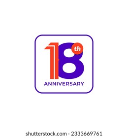 ILLUSTRATION 13th ANNIVERSARY DESIGN SIMPLE TEMPLATE LOGO ICON VECTOR