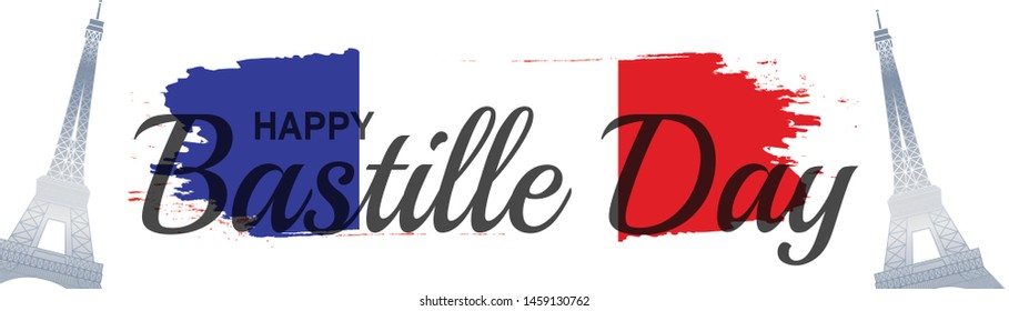 
Illustration Of 14th July Background For French National Day,Happy Bastille Day.
