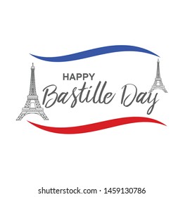 
Illustration Of 14th July Background For French National Day,Happy Bastille Day.