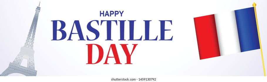 
Illustration Of 14th July Background For French National Day,Happy Bastille Day.