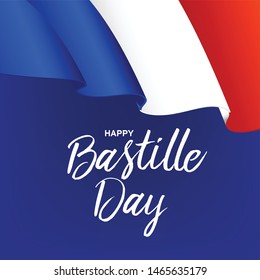 Illustration Of 14th July Background For French National Day,Happy Bastille Day.
