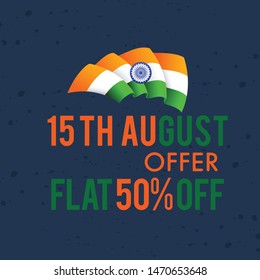 Illustration Of 15 August Happy Independence Day Celebration Background.