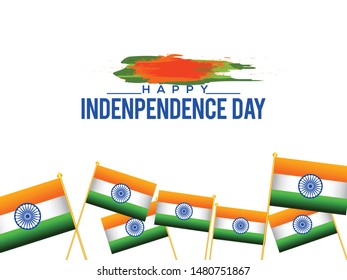 
Illustration Of 15 August Happy Independence Day Celebration Background.